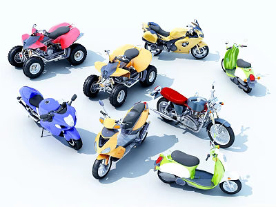 Modern Motorcycle 3d model