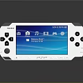 Sony PSP White Portable Gaming Device With Music Photo Game And Memory Stick