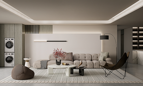 modern living room 3d model