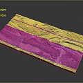 Colorful 3D Terrain Artwork With River Patterns And Mountain Textures