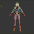 Game Movie Character In Blue White Red Costume With Star Emblem And Red Boots