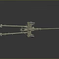 laser tower turret turntable sci-fi tower defense game tower defense sci-fi turret game turret game turret 3d model