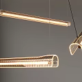 Modern Linear Pendant Lights With LED Illumination And Sleek Metal Frame Design