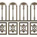 Gypsum Molding Decorative Designs with Arched and Square Intricate Patterns