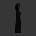 Elegant Black Off Shoulder Evening Dress With Lace Detail And Fitted Silhouette