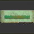 Vintage Green Retro Radio With Classic Design Metal Handle And Round Knobs