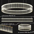 Modern Circular Chandelier With 128 And 52 Elements 2700mm Diameter 3360mm Length