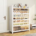 Modern Tall Large Capacity Shoe Cabinet With Clear Doors For Entryway Shoe Storage