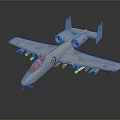 Aerospace White Aircraft Model With Twin Engines Underwing Mounts And Logo