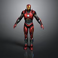 Iron Man 3D Model With Red And Gold Armor Detailed Mechanical Design