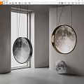 chandelier moon lamp 3d model