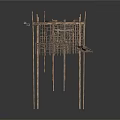 Rustic Bamboo Outdoor Simple Structure Design With Shelters Tables And Chairs