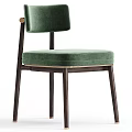 Light Gray Velvet Upholstered Leisure Chair with Dark Wooden Legs Modern Design Accent Piece