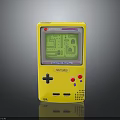 Yellow Nintendo Game Boy Classic Handheld Gaming Console With Green Screen
