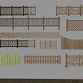 Various Decorative Wooden Fence Designs Including Lattice Slatted and Bamboo Styles