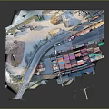 Modern Port Logistics Terminal With Colorful Containers And Shipping Facilities