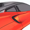 Red Sports Car With Sleek Exterior Design And Black Alloy Wheels