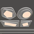 Modern Geometric Ceiling Lights with Layered Design and Soft Illumination for Contemporary Home