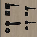 Modern Black Door Handles With Various Stylish Designs On Light Wood Door Panels