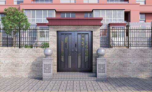 Modern Gate Yard Gate 3d model