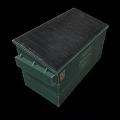 Trash can big trash can outdoor trash can community trash can park trash can low face number low model simple model game sub-era film and television level realism 3d model