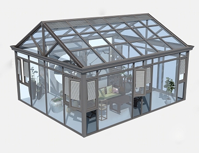 Modern Sun Room 3d model