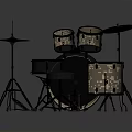 Complete Musical Drum Set With Drums Cymbals Stands And Stool For Household Use