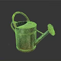 Vintage Metal Watering Can With Wooden Handle And Rustic Texture For Home Gardening Daily Supplies