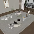 Mother and child coffee table combination 3d model