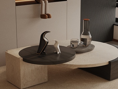 Modern coffee table model