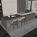 Modern Dining Table Set With Wooden Top And Leather Chairs Metal Legs