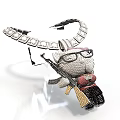 Cute Cartoon Decorative Figurine With Glasses And Wings For Home Decoration