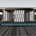 Modern Entrance Gate Design With Automatic Gates Greenery Wooden Panels And Hanging Lights