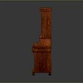 Traditional Dark Brown Solid Wood Storage Cabinet With Upper Glass Doors And Lower Drawers