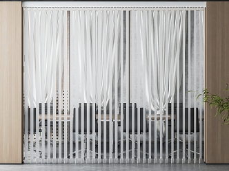 Modern curtains blinds 3d model