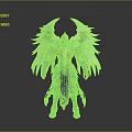 Divine Angelic Warrior Character With Silver Gold Armor And White Feathered Wings
