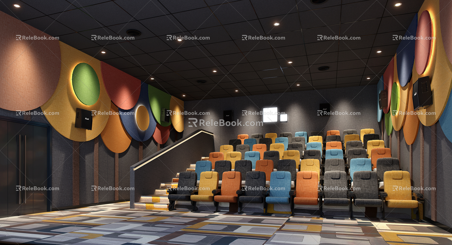 Modern Cinema Cinema Cinema Hall Children's Hall 3d model