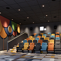 Modern Cinema Cinema Cinema Hall Children's Hall 3d model