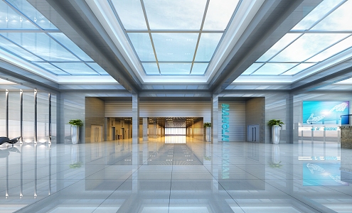 Modern Hall 3d model