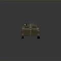 Military Armored Tank With Green Hull Tracks Turret And Hatch Details