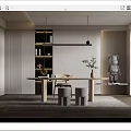 Modern study 3d model