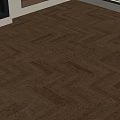 Natural Warm Brown Wooden Floor With Herringbone Pattern For Cozy Interior Space 3d model