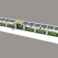 Solar Powered Motorcycle Parking Shelter With Benches Trees And Paved Ground