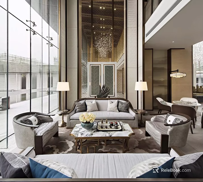 Luxury Shower Sauna Space With Modern Style 3d model