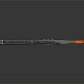 Futuristic Sci Fi Weapon With Scope Illuminated Parts And Green Orange Accents