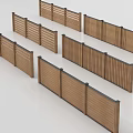 Wooden Slatted Railings With Modern Design For Outdoor Garden And Patio Use