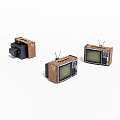 Vintage Televisions With Wooden Cases And Classic Design Display Three Models