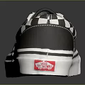 Classic Black and White Checkerboard Pattern Low Top Casual Shoes with White Sole