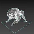 Futuristic Black Metallic Mechanical Spider Design With Green Glowing Base