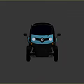 Renault Compact Two Seater Electric Car With Turquoise And Black Modern Design